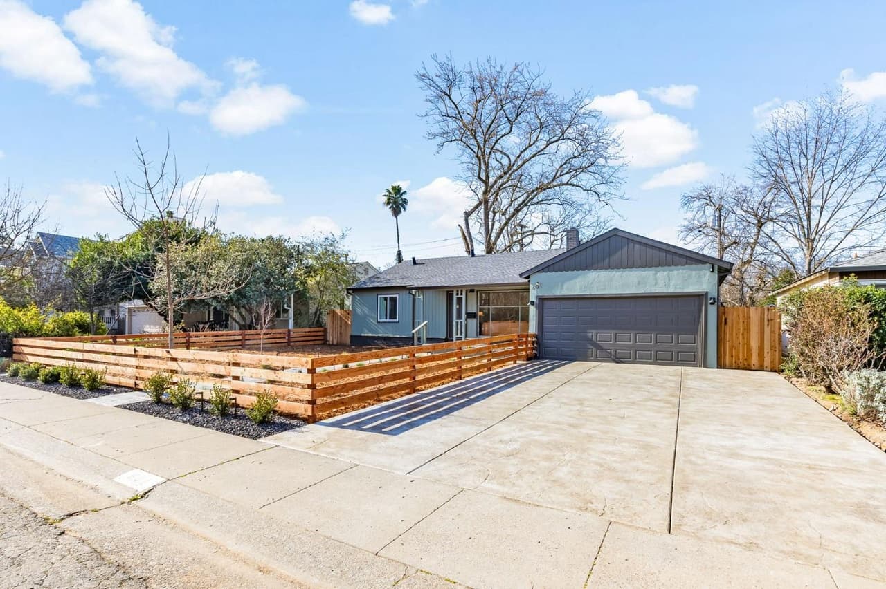 House Renovation in Davis — exterior paint, garage door, fiber-cement siding, front porch, stucco facade