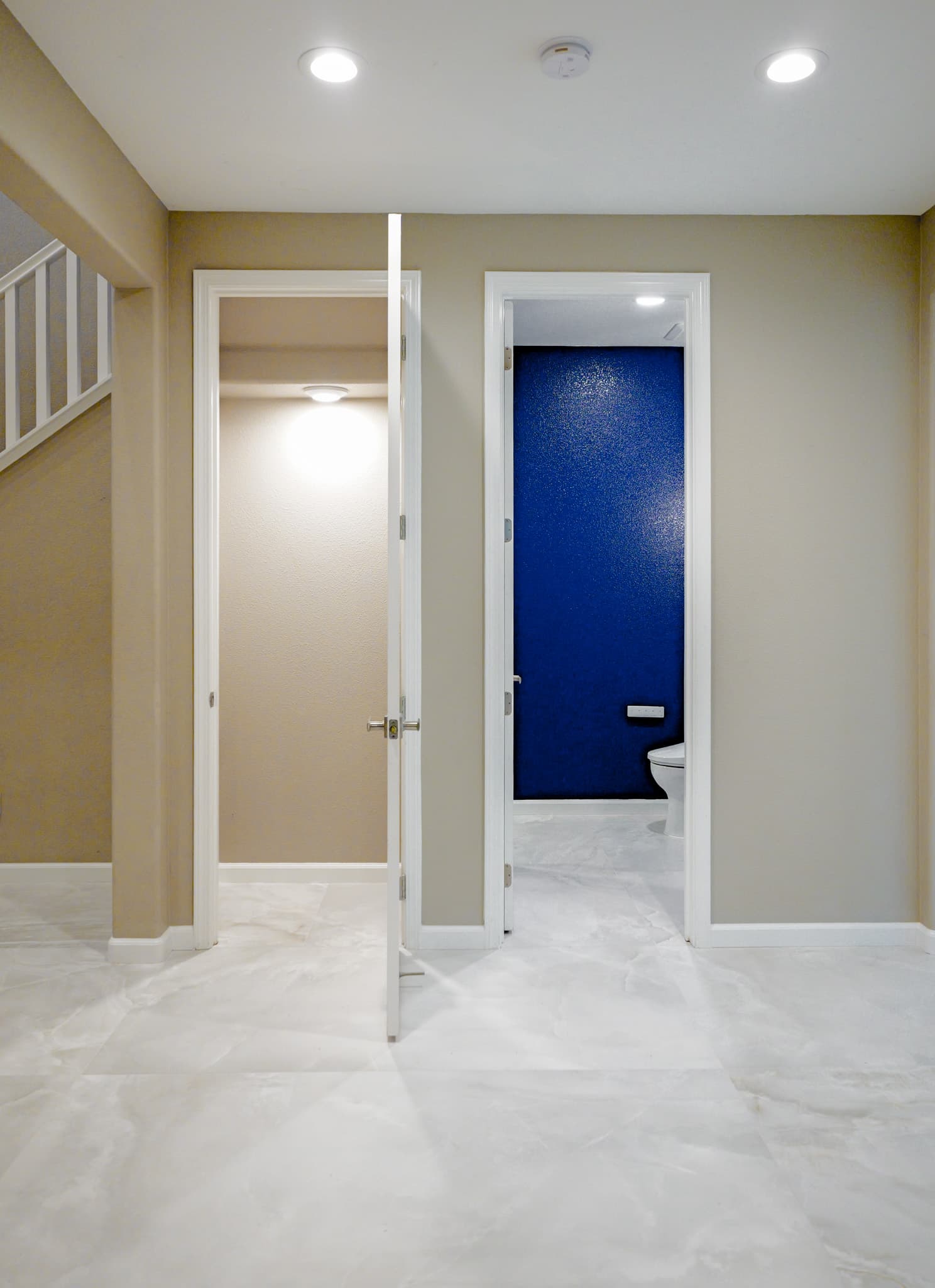 Kitchen Remodel in Sacramento — recessed lighting, marble tile flooring, porcelain tile flooring, open-concept layout