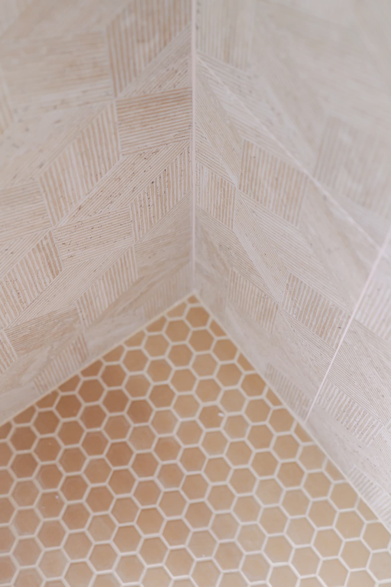 Bathroom Remodel in Sacramento — walk-in shower, tiled shower surround, mosaic backsplash, ceramic tile flooring