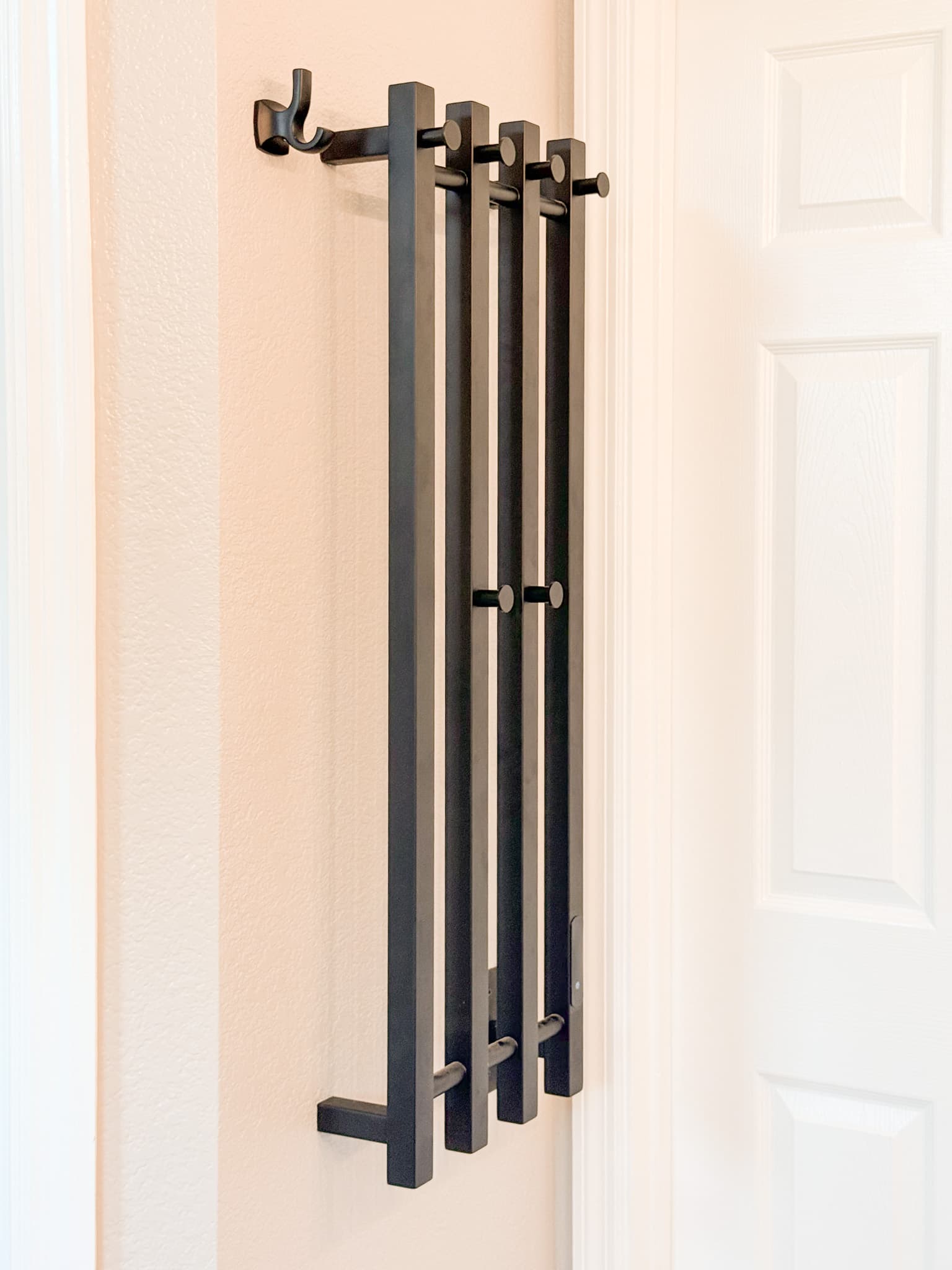 Bathroom Remodel in El Dorado Hills — built-in shelving, barn-door entry, before remodel — original finishes