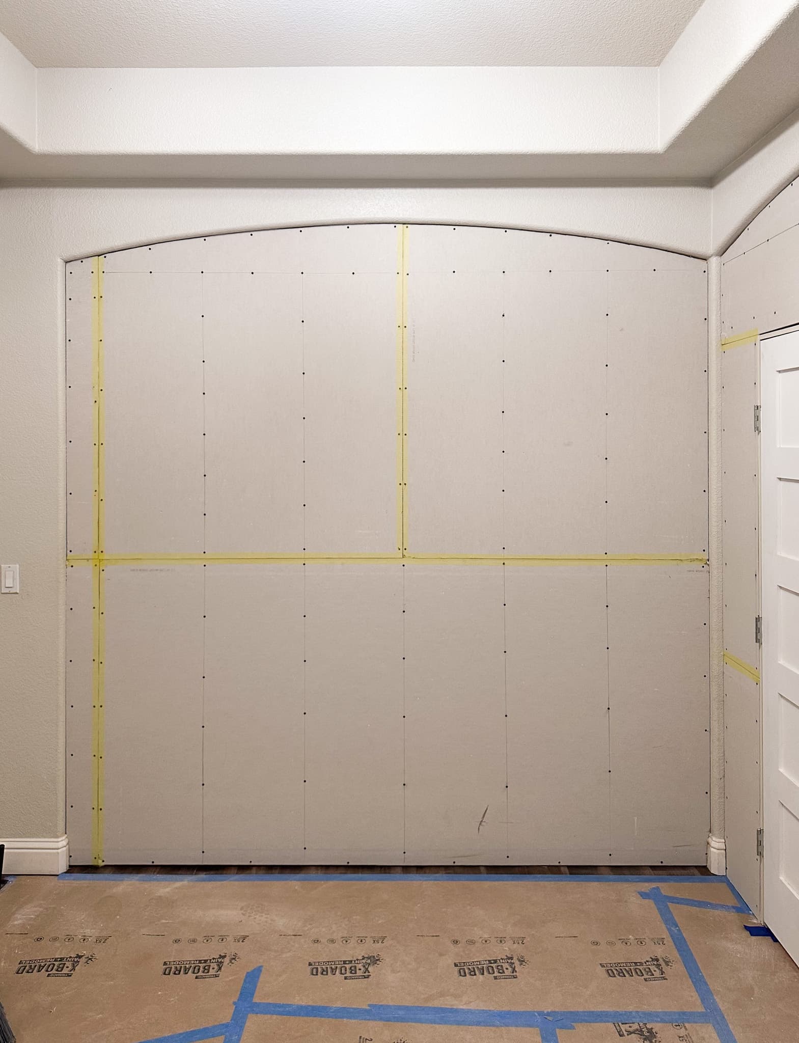 House Renovation in Citrus Heights — framing stage, built-in shelving, open-concept layout, crown moulding