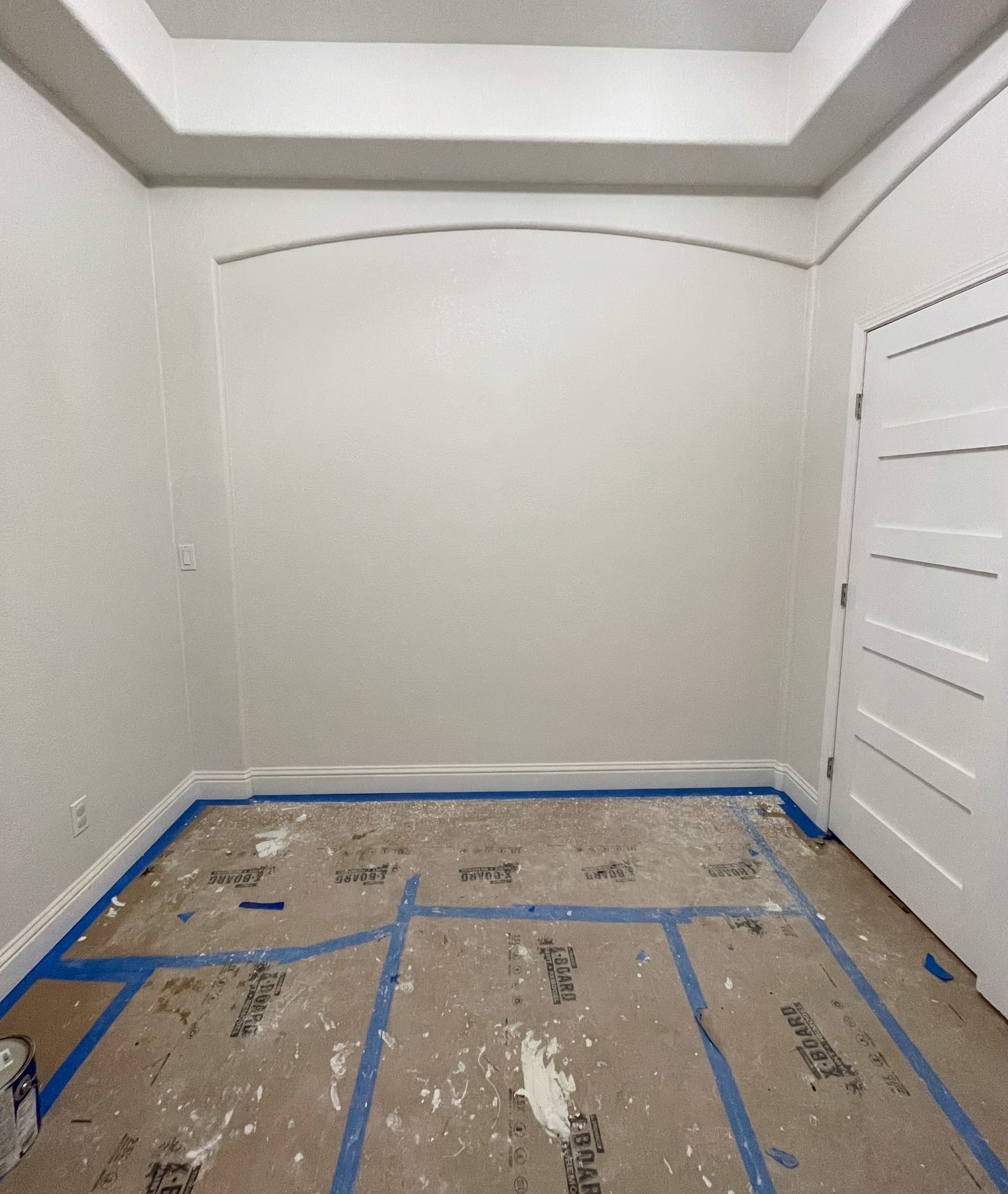 House Renovation in Citrus Heights — demolition stage, crown moulding, wainscoting, vaulted ceiling
