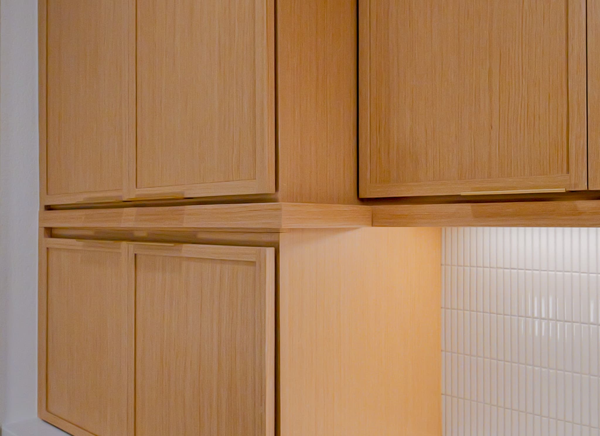 Kitchen Remodel in Antelope — shaker cabinets, custom cabinetry, under-cabinet lighting, subway tile backsplash